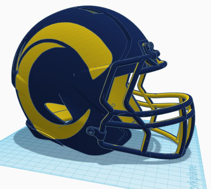 Rams Football Helmet