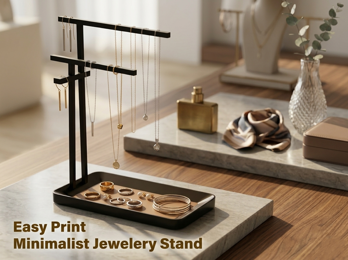 Minimalist Jewelry Stand β 3D Printed Ring, Necklace & Bracelet Organizer
