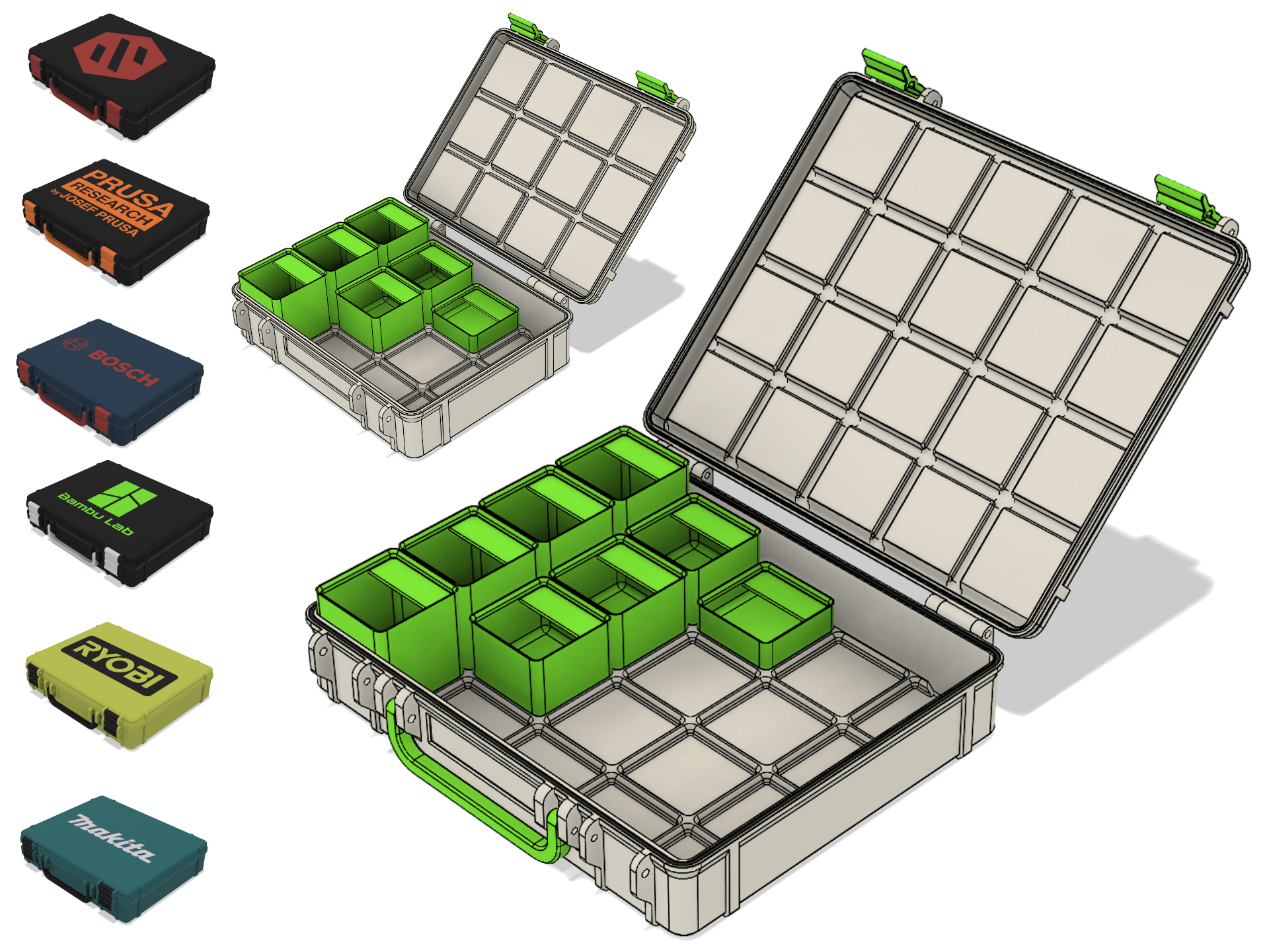 Gridfinity Rugged Case "Light" R3 - 150+ SIZES