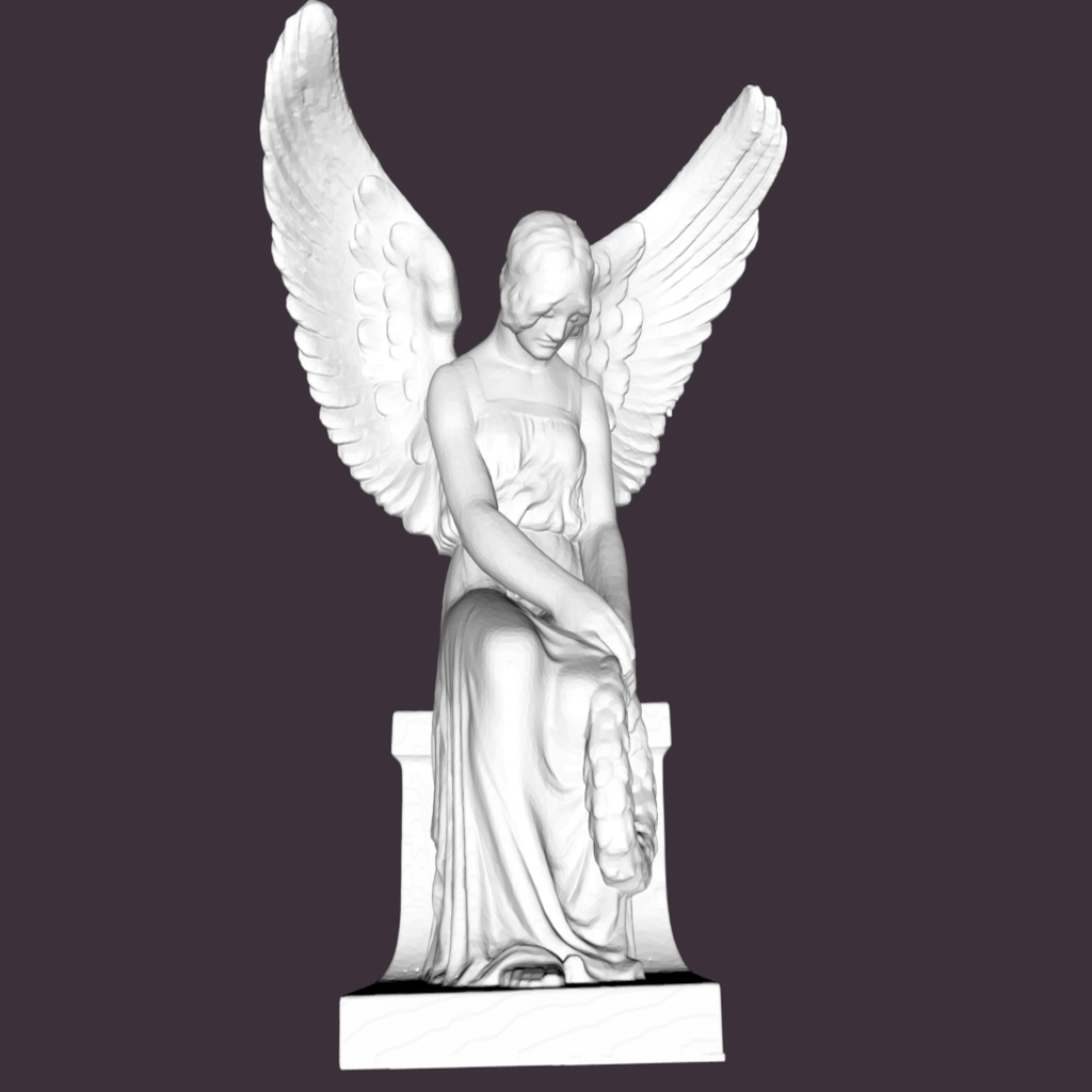 Angel Sitting with Wreath
