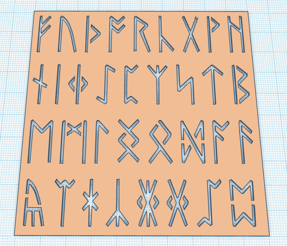Viking Runes Template