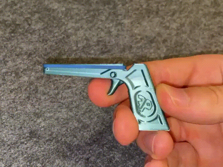 Tiny Rubber Band Gun V2 (print in place)