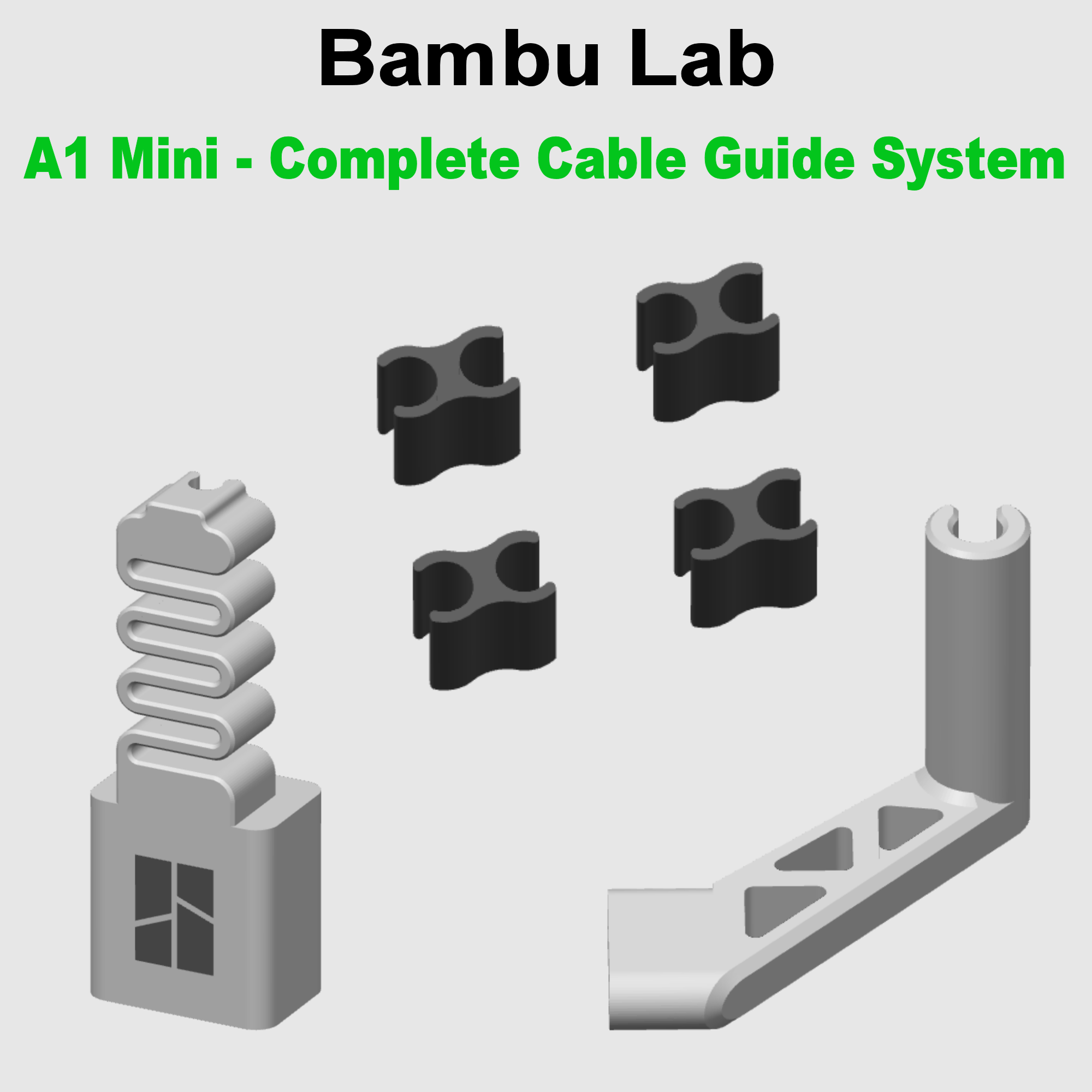 Bambu Lab A1 Mini - Complete Cable Guide System
