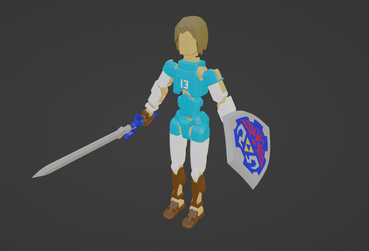 Dummy 13 Master Sword and Hylian Shield