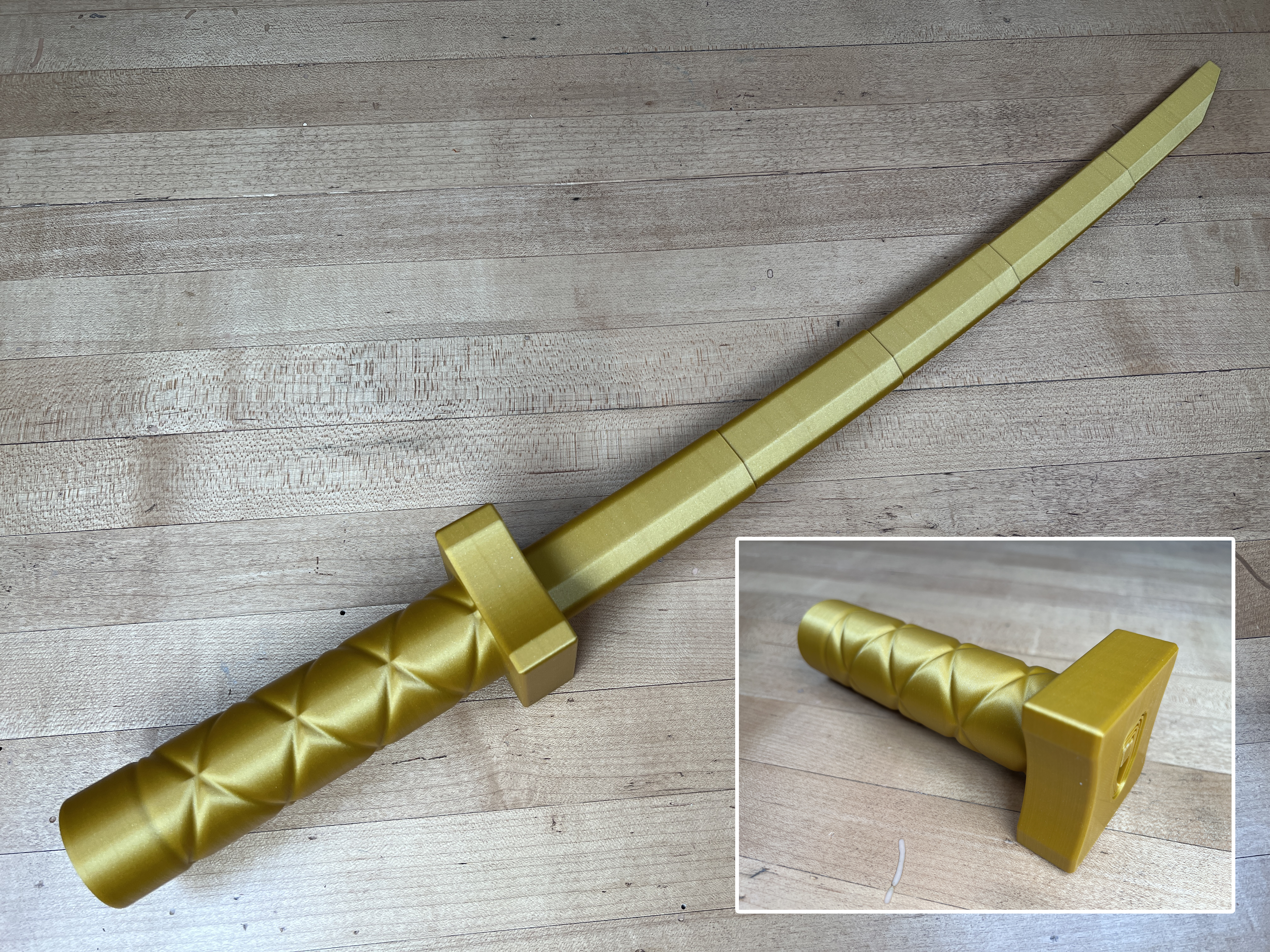 Collapsing Print-in-place Lego Katana