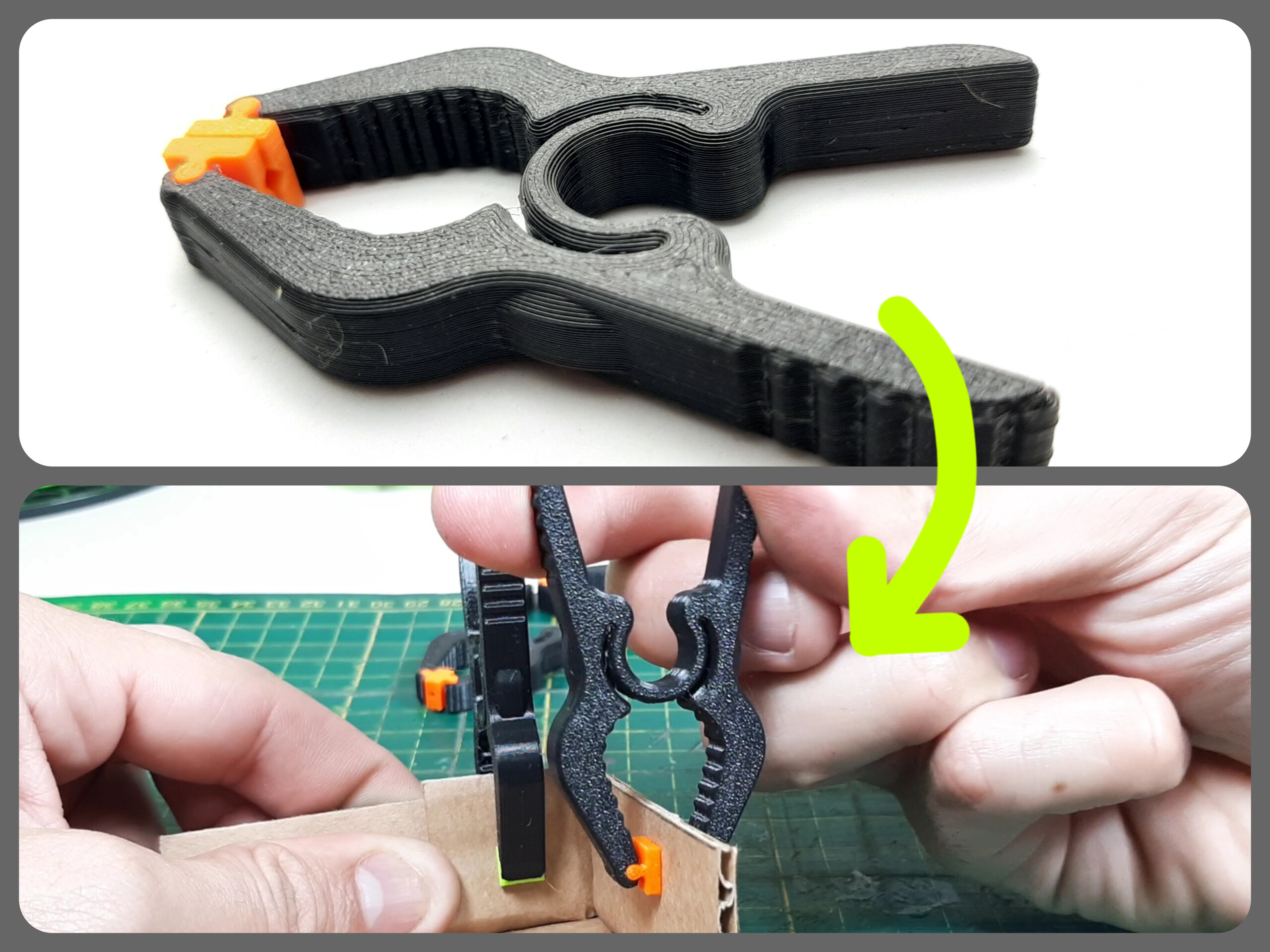 Clamp /print in place