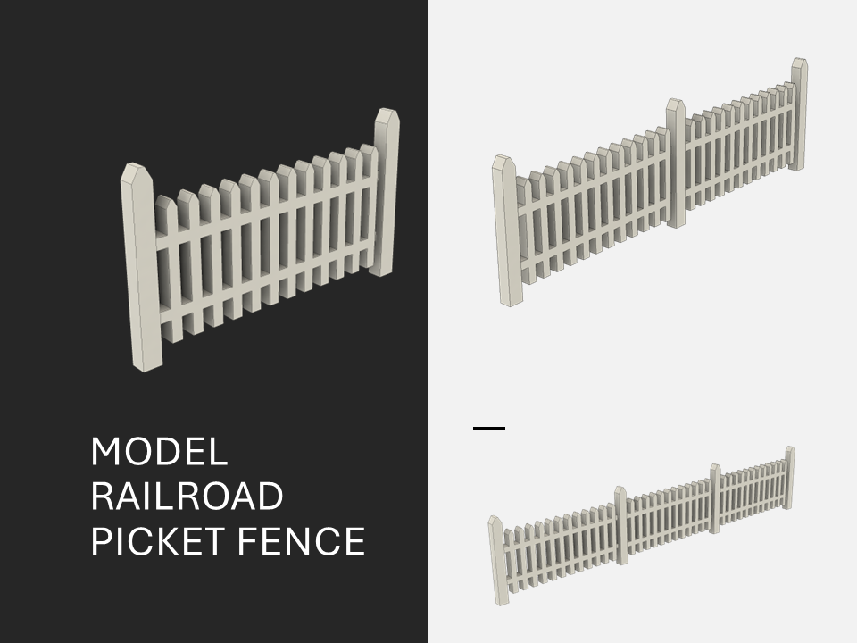 Model Train/Railroad Picket Fence