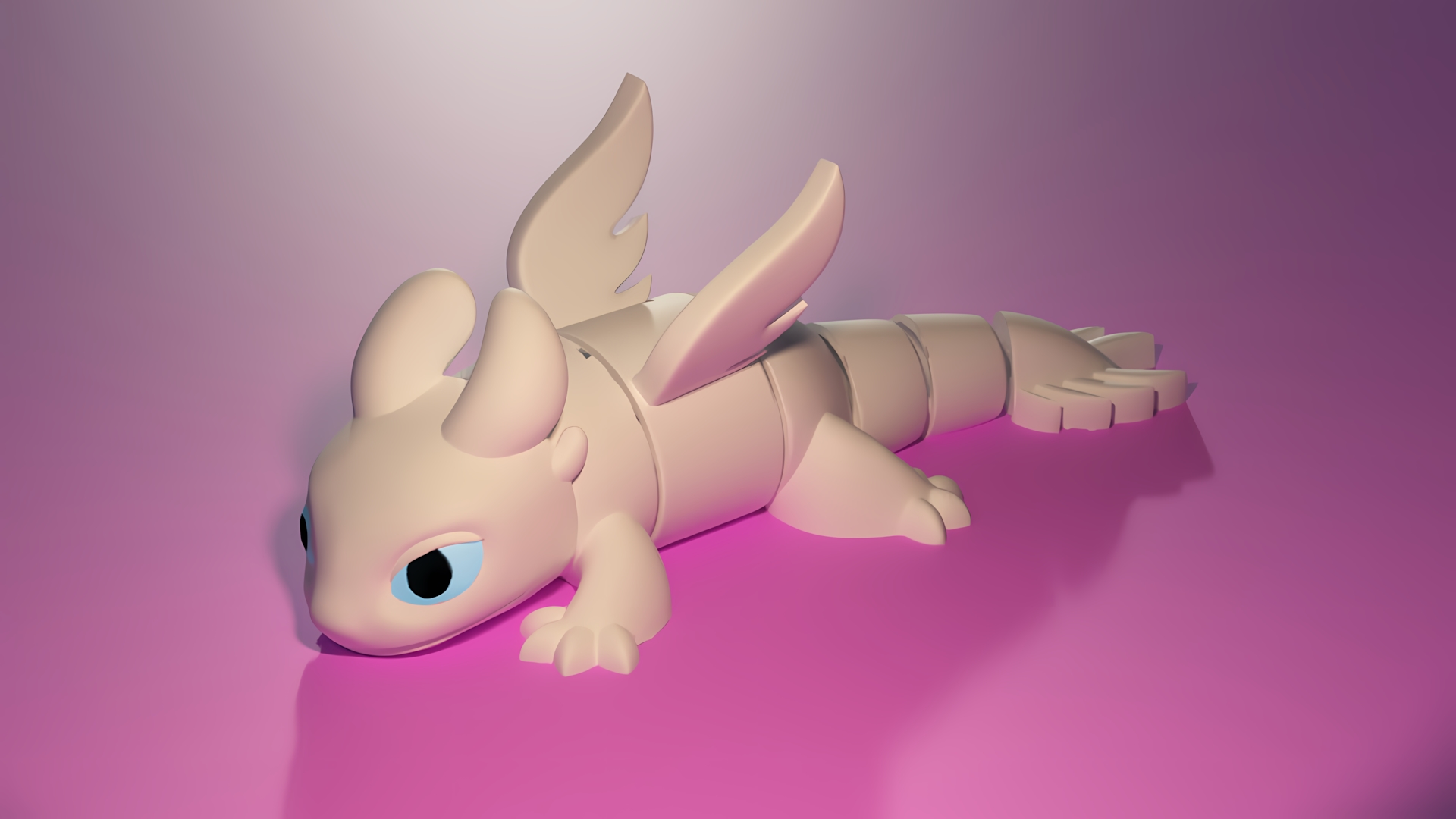 Articulated Dragon Light Fury Cute Flexi