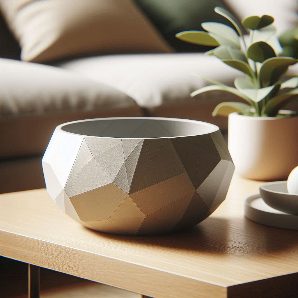 Low Poly Designer Bowl "Pressed Diamond"