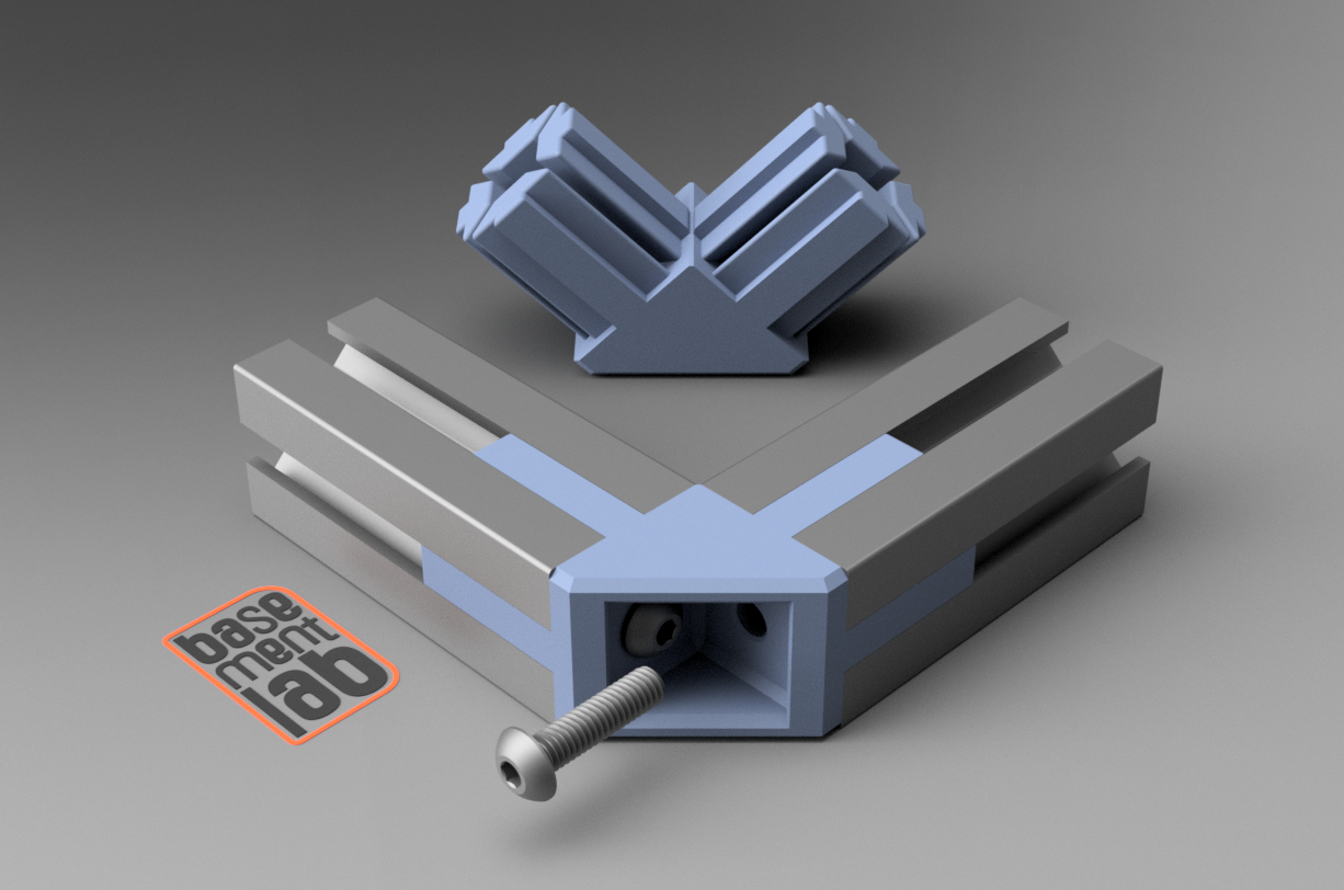 2020 2-Way 90Β° Corner Profile Connector