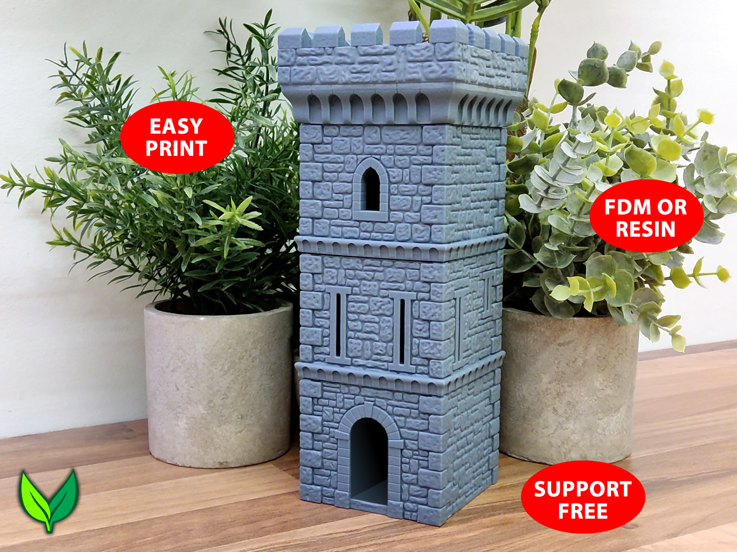 Vogland Castle Dice Tower β Support Free Easy Print for Epic Rolls!