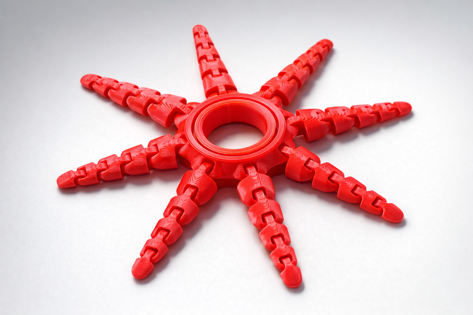 Articulated Octopus Ring β Flexible Fidget 3D Print STL