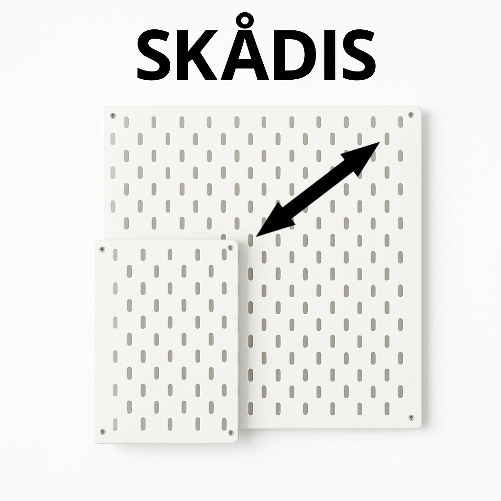 Skadis Pegboard, all sizes 80 to 360mm