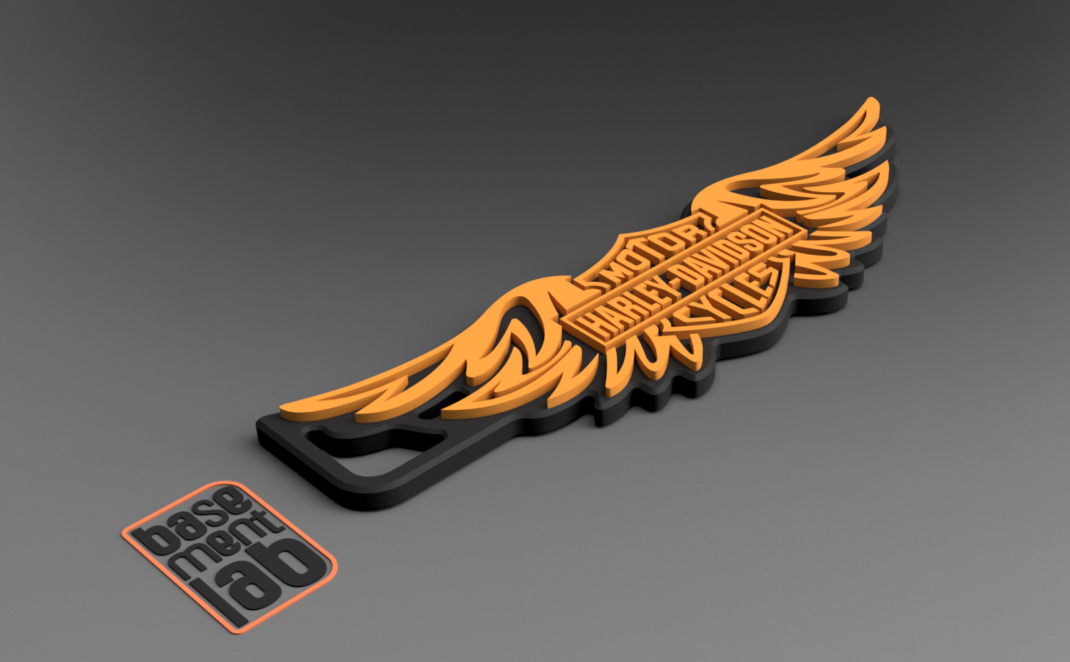 Harley-Davidson Style Wings - Keychain - Portachiavi - Porte Clès - 钥匙链 - Schlüsselanhänger