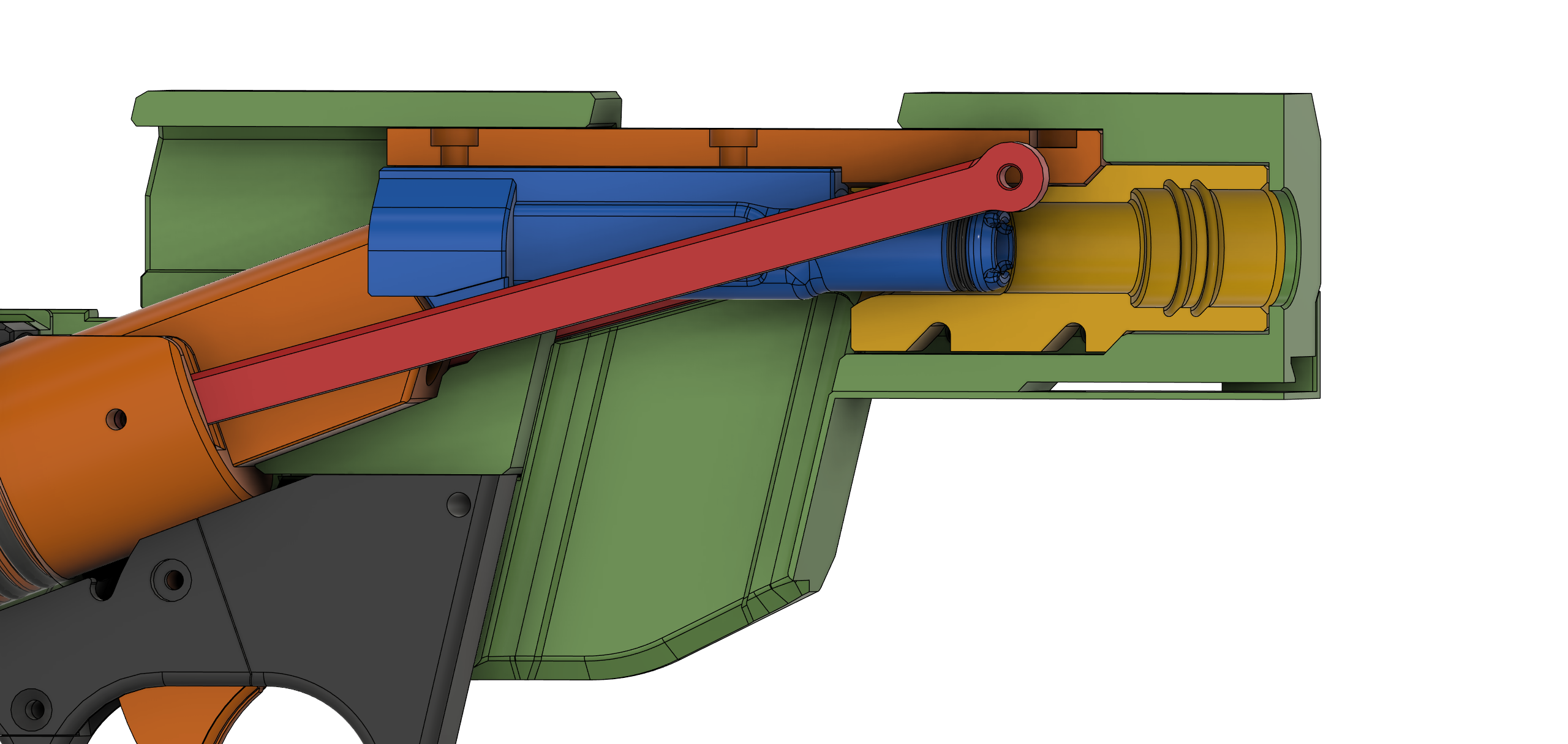 No Brass! Brassless breech for the Smiley blaster.