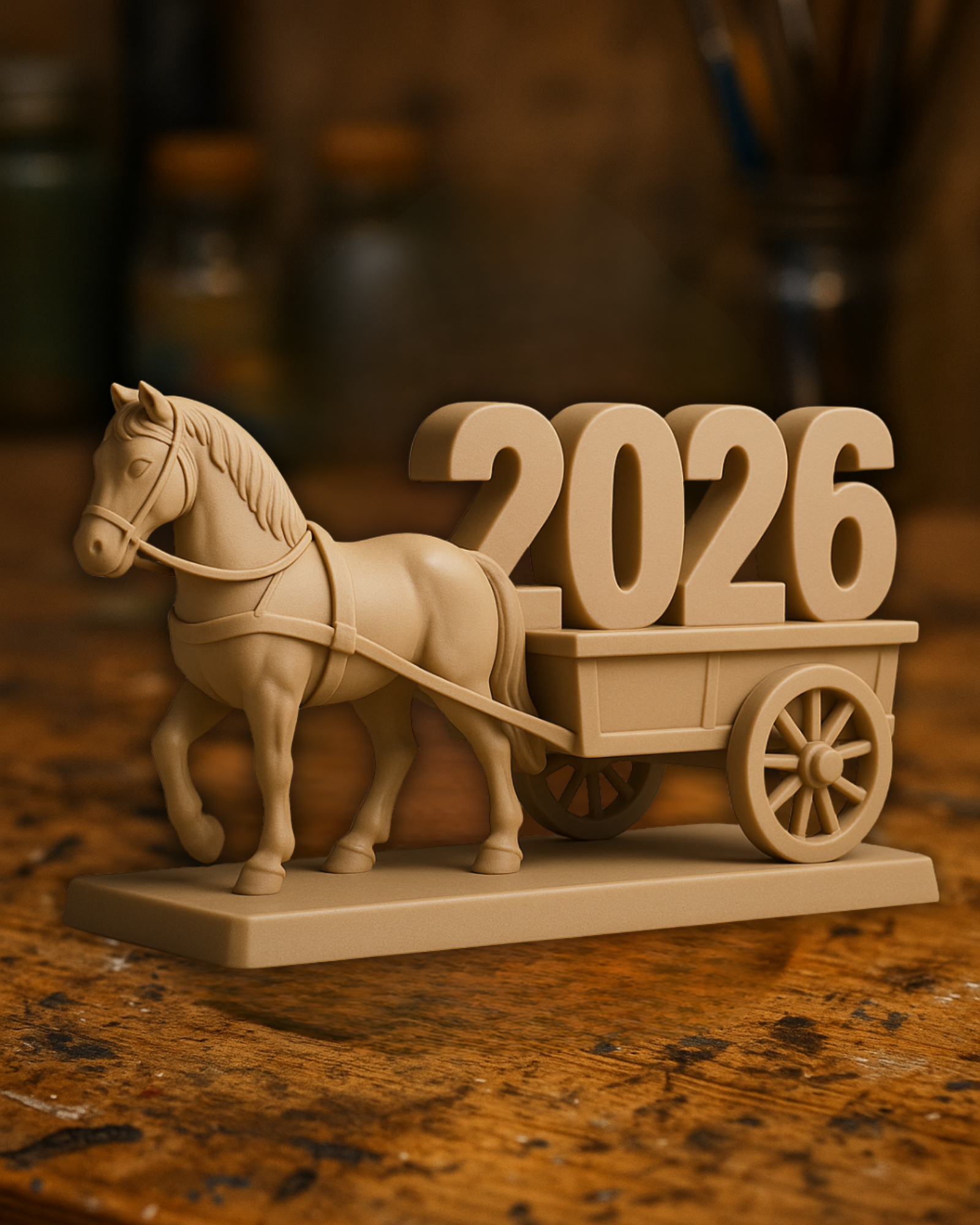 Horse & Wagon “2026” Figure