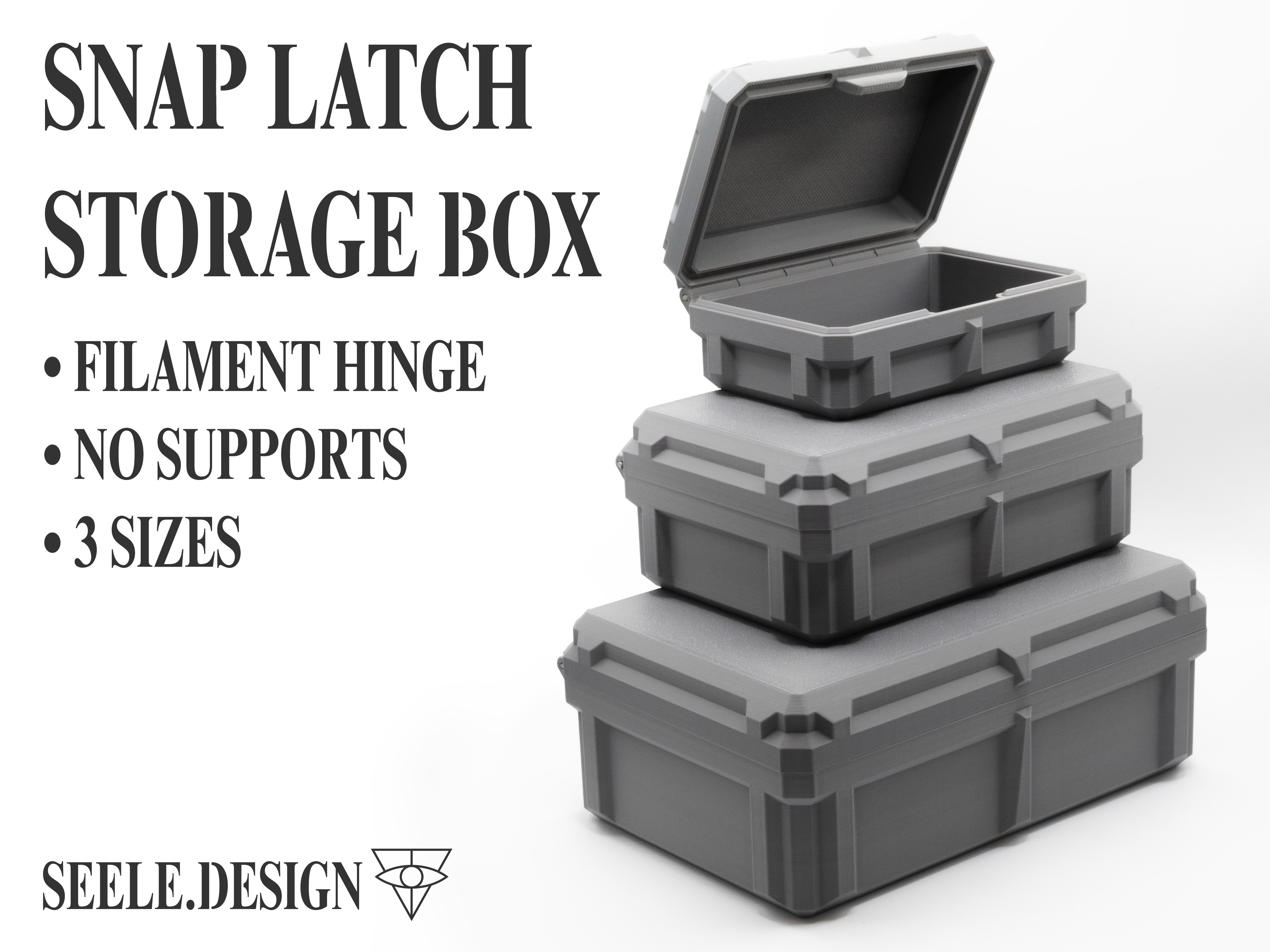 SNAP LATCH STORAGE BOX