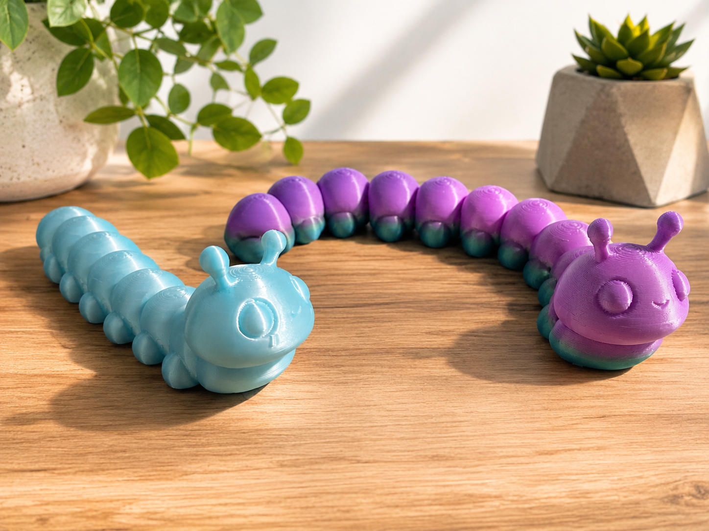 Cute Articulated Caterpillar β Long & Short Version