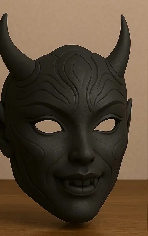 Female oni demon mask