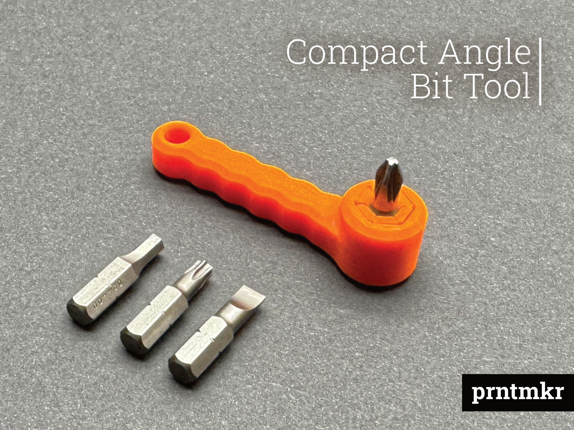 Compact 90Β° Right-Angle Bit Holder β Ultra-small for tight spaces