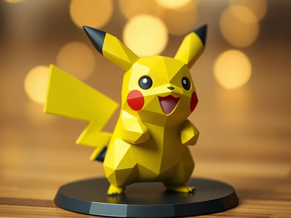 Pikachu Low Poly Mini
