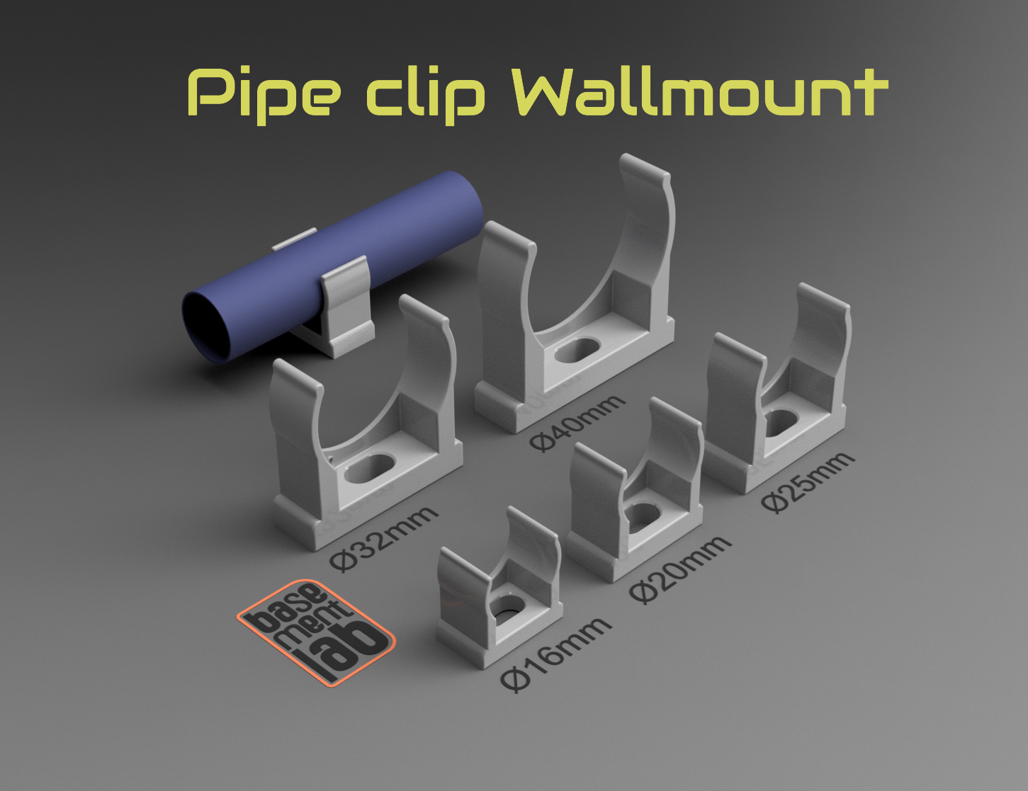 Pipe clip - Conduit Clips - A Type - Γ 16 / 20 / 25 / 32 / 40mm - Clip Fissatubo Aperto